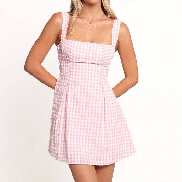 Petal & Pup Dresses & Skirts - Althea Mini Dress - Pink Gingham (Petal & Pup)
